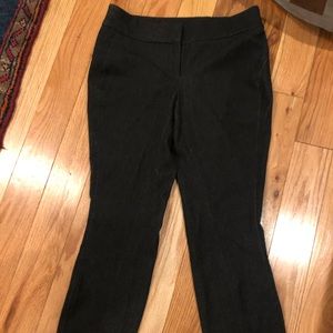 Charcoal grey straight-leg dress pants